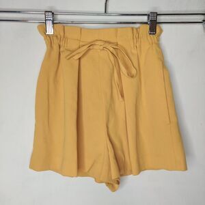 Aritzia High Waist Shorts in Mustard Yellow